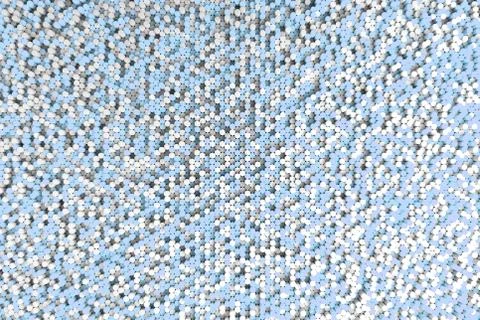 Pattern of blue and white cylinders of different length Stock Illustration