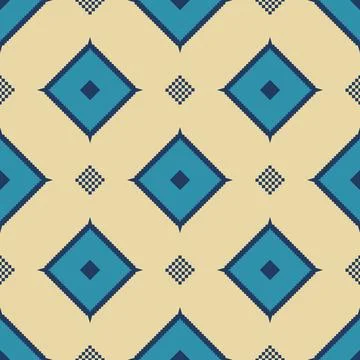 A pattern of blue and yellow squares Stock Illustration