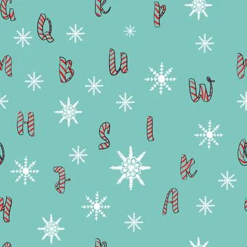 Pattern blue background, letters - sweets Illustrazione stock