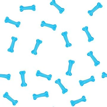 Pattern blue bone dog chew toy for pets Stock Illustration