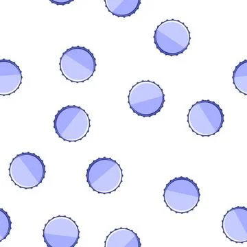 Pattern Blue bottle cap vector graphic element 库存插图