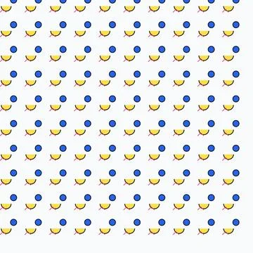 Pattern of blue circles with yellow semicircles and prohibition symbols Stock Illustration
