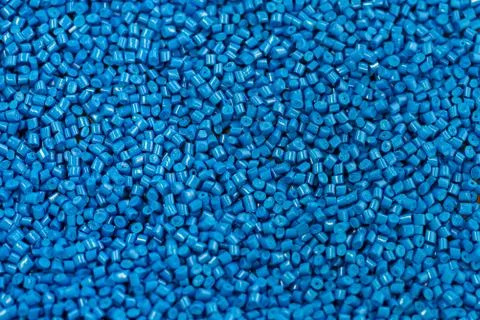 Pattern of blue colored polymers Foto stock