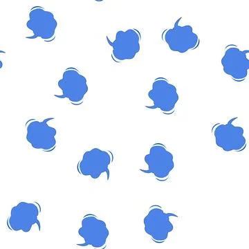 Pattern blue comic thought bubble with dynamic emphasis 库存插图