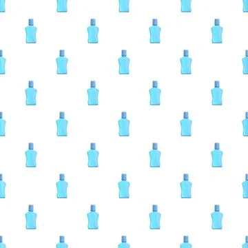 Pattern of blue cosmetic bottles for hygiene products Stock Illustration