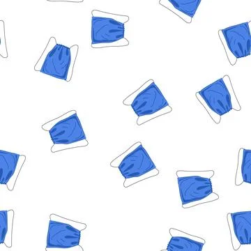 Pattern blue drawstring sack vector for sports and leisure Illustrazione stock