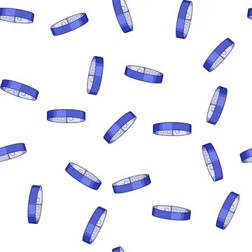 Pattern Blue event wristband securing access control identification Illustrazione stock