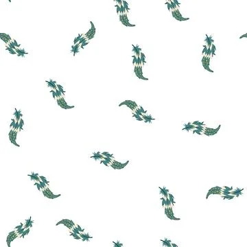 Pattern blue feather exotic bird cartoon vector Stockillustratie