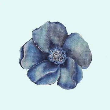 A pattern of blue flowers Stock Illustration