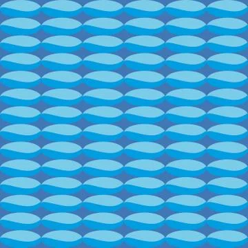 Pattern with blue geometric shades that simulate sea Stock Illustration