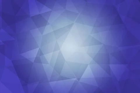 Pattern of blue geometric shapes with light middle abstract background Stock Illustration