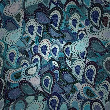 Pattern blue, gray and neutral on colors. - stock. Abstract doodles pattern. Sea Stock Illustration