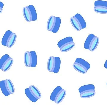 Pattern blue inflatable swimming pool cartoon vector Illustrazione stock