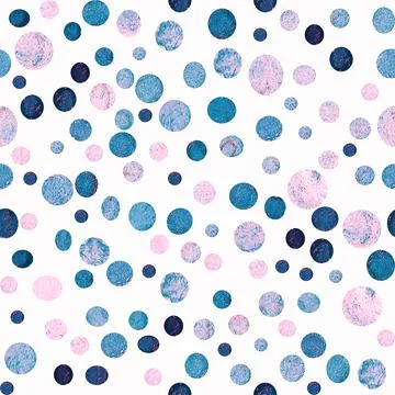 Pattern of blue isolated watercolor different bubbles Illustrazione stock