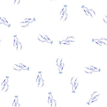 Pattern Blue lightning strike electric power bolt symbol Stock Illustration
