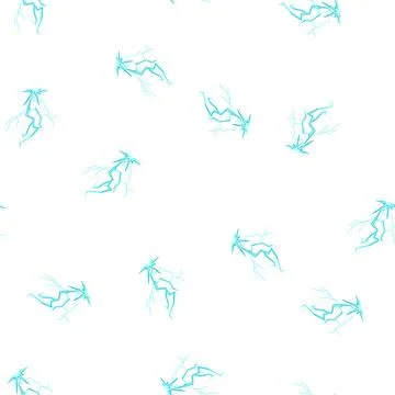 Pattern blue lightning striking ground creating electric impact Stock Illustration