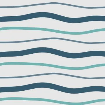 Pattern With Blue Lines Hand Drawn. Stock Illustration