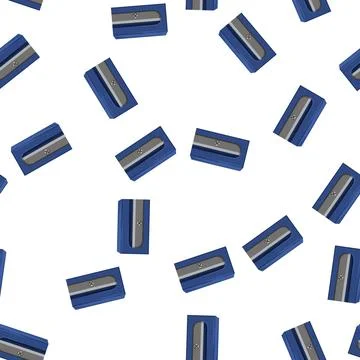 Pattern blue pencil sharpen cartoon vector Stock Illustration