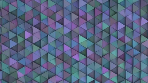 Pattern of blue-purple triangle prisms Stock Illustration