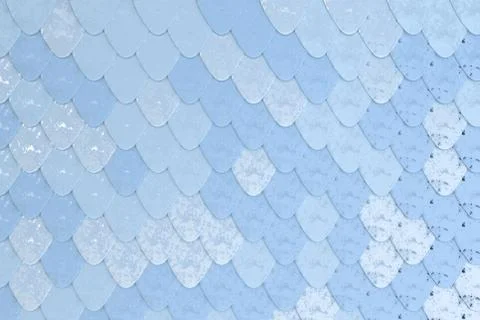Pattern of blue rounded roof tiles Stock Illustration