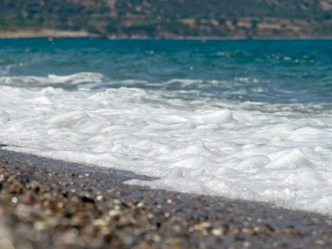 Pattern with blue sea stones Stock Photos