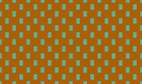 Pattern of blue smartphones on brown background Stock Illustration