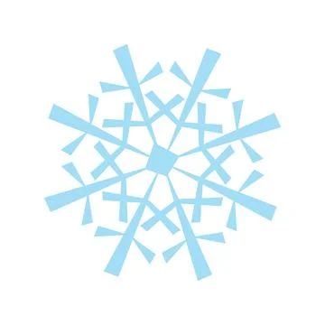 Pattern of blue snowflake isolated on white background Stock Illustration