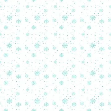 Pattern blue snowflakes on a white background. Stock Illustration