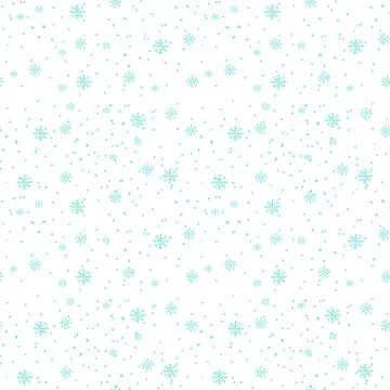 Pattern blue snowflakes on a white background. Illustrazione stock