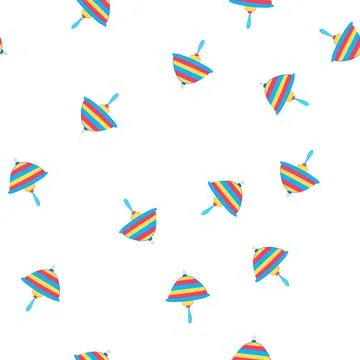Pattern blue spinning top cartoon vector 스톡 일러스트