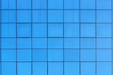 Pattern of blue square windows Stock Photos