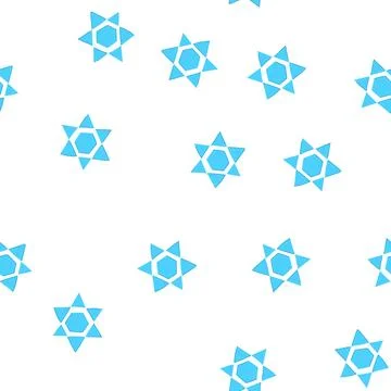 Pattern blue star of david symbol representing judaism religion Stock Illustration