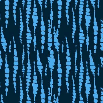A pattern of blue striped bubbles on a black background Stock Illustration