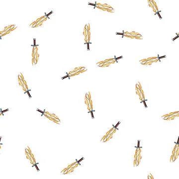 Pattern blue sword effect cartoon vector Stock Illustration