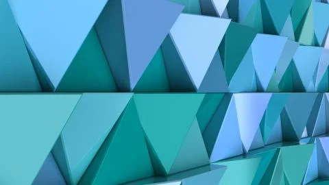 Pattern of blue triangle prisms Illustrazione stock
