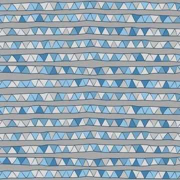 Pattern of blue  triangles Stock Illustration
