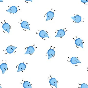 Pattern blue water drop character cartoon vector 库存插图