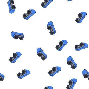 Pattern blue welding safety goggles providing eye protection Illustrazione stock