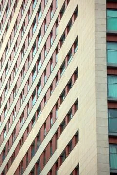 The pattern of blue windows at the building Stock Photos