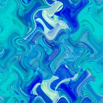 Pattern with blue zigzag on white background. Frozen glass. Illustrazione stock