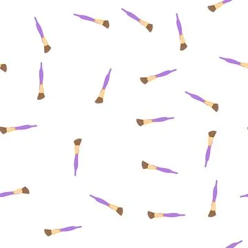 Pattern blush cosmetic brush cartoon vector Illustrazione stock