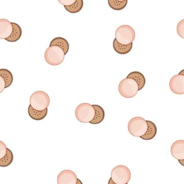 Pattern blush powder cosmetic cartoon vector Stock Illustration