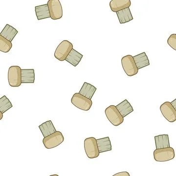 Pattern boar mushroom brush cartoon vector Stockillustratie