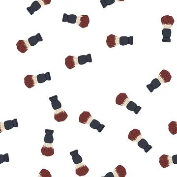 Pattern boar shaving brush cartoon vector Stock Illustration