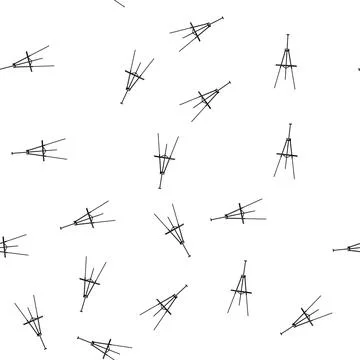 Pattern board easel cartoon vector Stock Illustration