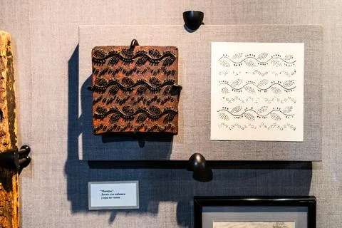 Pattern board, Museum of Everyday Life and Crafts Stockfoto's