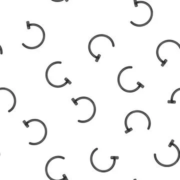Pattern body piercing ring cartoon vector Stock Illustration