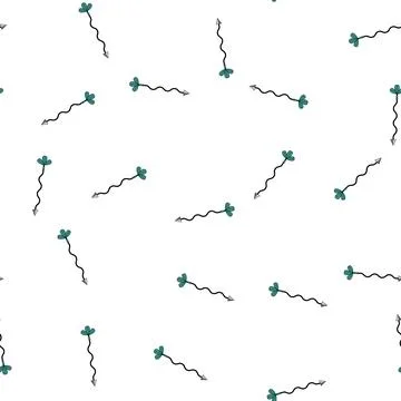 Pattern Bohemian arrow concept with wavy organic shaft Stock Illustration