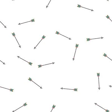 Pattern Boho arrow minimal vector with colorful fletching イラスト素材