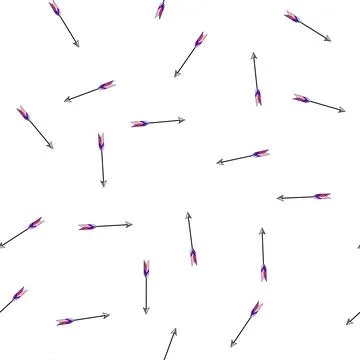 Pattern Boho style arrow flying upwards concept Illustrazione stock